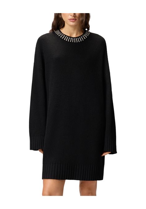 Abito in maglia con collo strass PINKO | Abiti | 105746 A2S4Z99